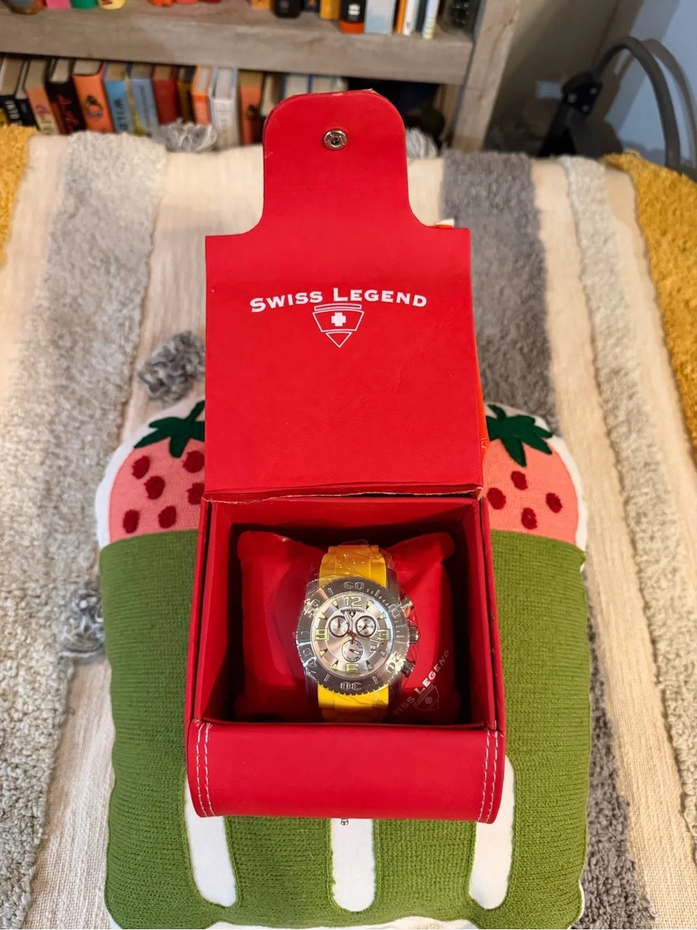 Swiss Legend Commande  Men's Chronograph Watch with Yellow Strap/Silver